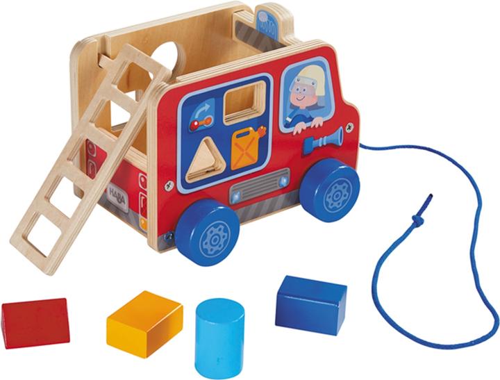 Actual product image Haba Pull figure fire engine