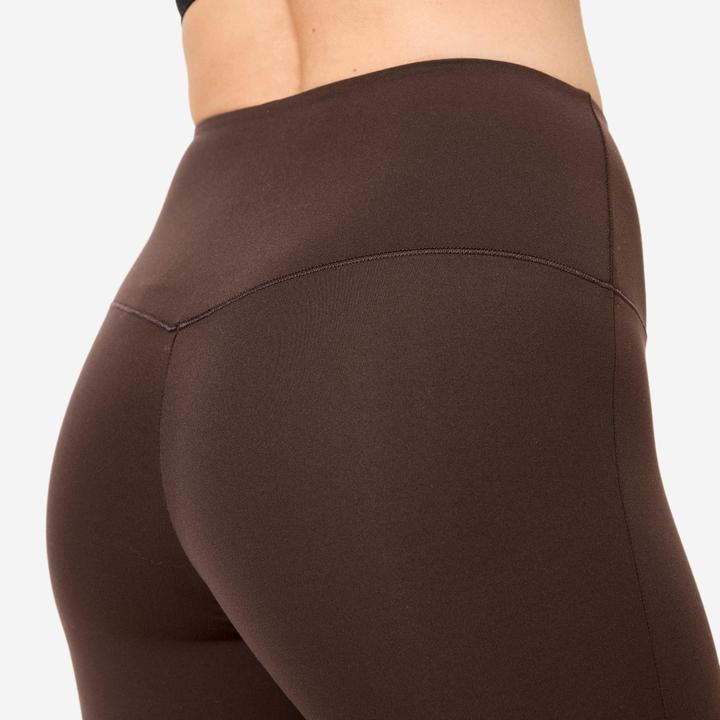 Actual product image Domyos Trainingshose Damen ausgestellt hoher Bund - braun (W35)