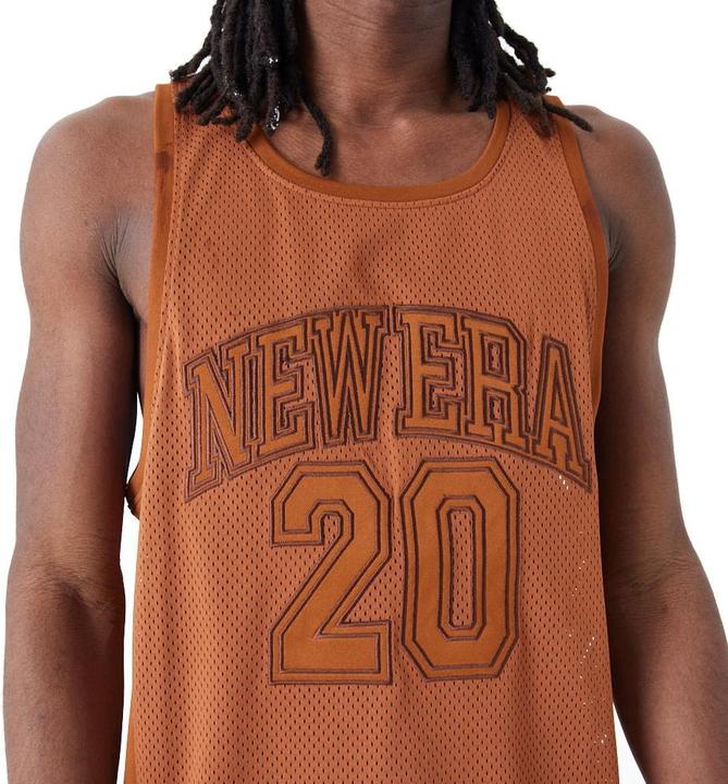 Image du produit New Era Poly Mesh Tank Top - BRAND LOGO earth brun (M)