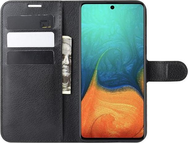 Actual product image MU Classic Litchi Leather Bookcover Series (Samsung Galaxy A71)