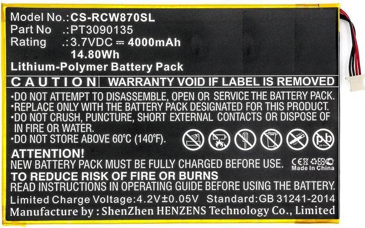Immagine prodotto CoreParts Batteria per tablet RCA (Accumulatore di carica elettrica)
