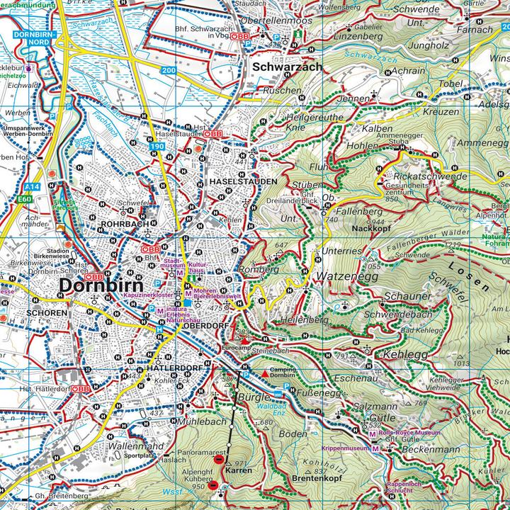Produktbild Bregenzerwald, Wander-, Rad- und Freizeitkarte 1:50.000, freytag & berndt, WK 364
