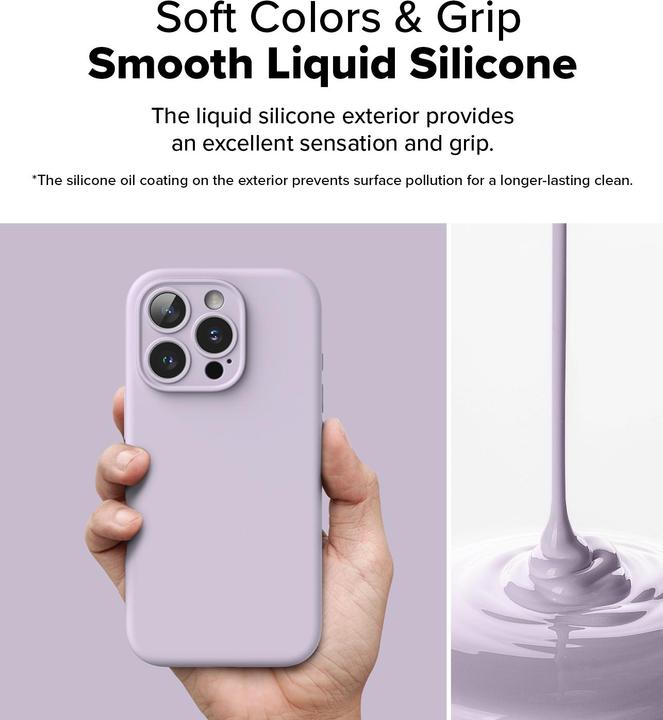 Produktbild Ringke Case for iPhone 16 Pro Max SILICONE MAGNETIC LIGHT PURPLE (Apple iPhone 16 Pro Max)