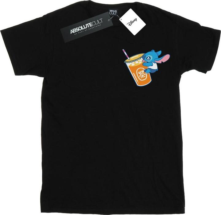 Actual product image Disney Womens/Ladies Lilo And Stitch Drink Cotton Boyfriend T-Shirt (5XL)