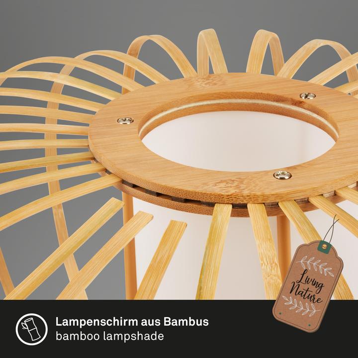 Immagine prodotto Briloner Lampada da tavolo, bambù naturale, escl. 1xE27/max.10W (E27)