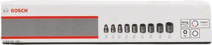 Immagine prodotto Bosch Professional Zubehör Set di inserti per chiavi a bussola (19 mm, 17 mm, 10 mm, 11 mm, 13 mm, 27 mm, 21 mm, 24 mm, 22 mm)