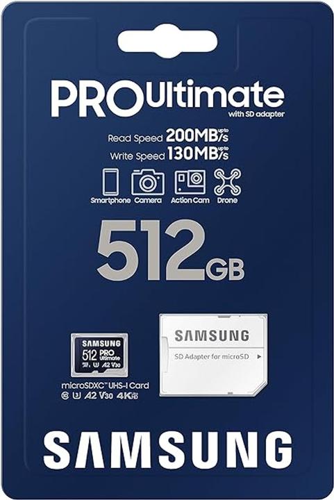 Actual product image Samsung EVO Plus (512 GB, microSDXC, U3, UHS-I)