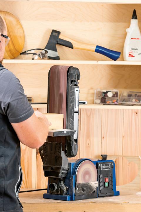 Produktbild Scheppach BTS900 Band- und Tellerschleifer (Bandschleifer, Tellerschleifer, 370 W)