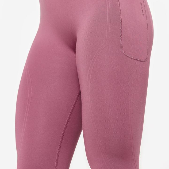 Produktbild Domyos Sportleggings Damen hoher Taillenbund Push-up - lila (S)