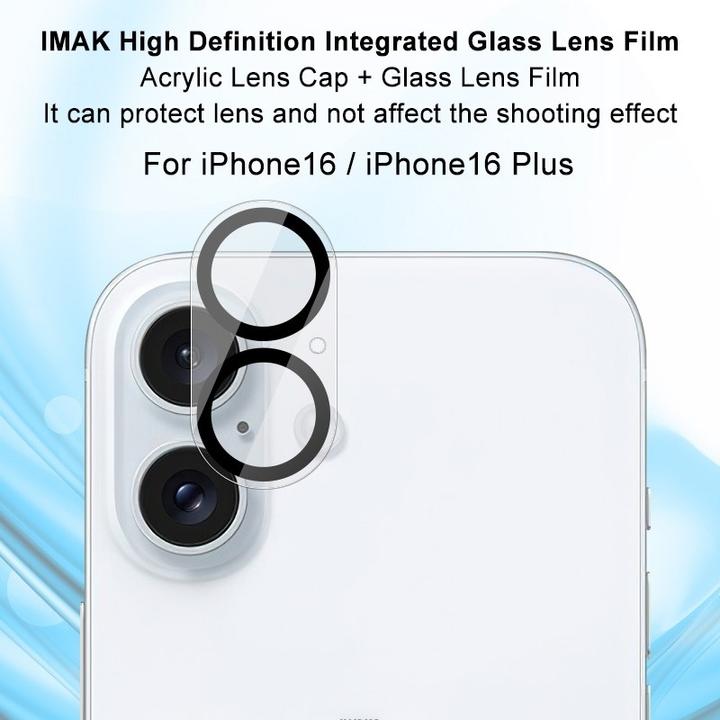 Actual product image Imak iPhone 16 / 16 Plus - armoured glass camera (1 Piece, Apple iPhone 16 Plus)
