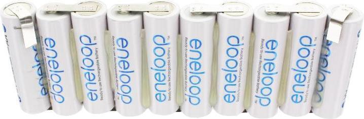 Produktbild Sanyo Akku Eneloop 12 Volt AkkuPack mit Lötfahnen (10 Stk., 2000 mAh, Akku)