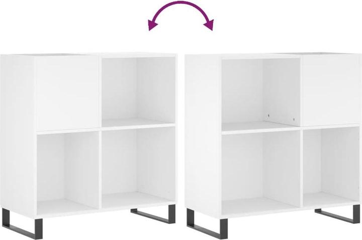 Actual product image VidaXL Plattenschrank Weiss 84,5x38x89 cm Holzwerkstoff, Farbe (84.5 x 38 x 89 cm)