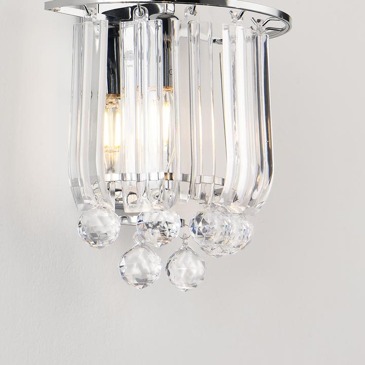 Actual product image Lux.Pro Wall light Alnwick set of 2 E14 chrome coloured (E14)