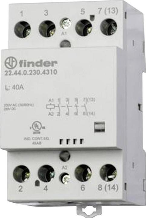 Produktbild Finder 22.44.0.024.4410 Installationsschütz 4 Öffner 440 V/AC 1 St.