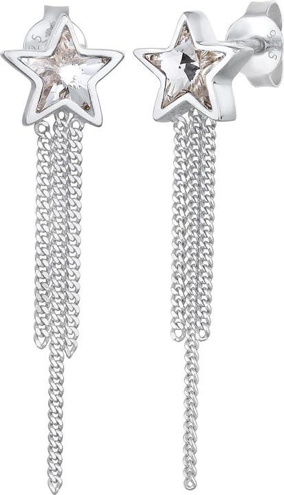 Produktbild Elli Kristall Ohrhänger, Sterne, Weihnachten (925er Sterling Silber, Glaskristall)