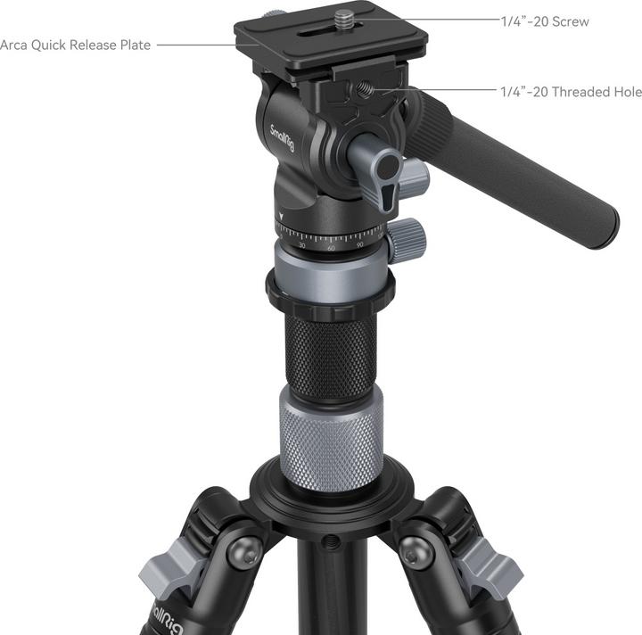 Produktbild SmallRig Travel Video Tripod Kit (Metall, Kunststoff, Carbon)