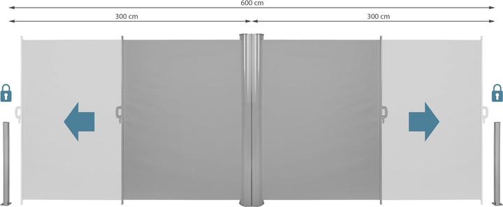 Image du produit tectake Double store latéral (6 m)