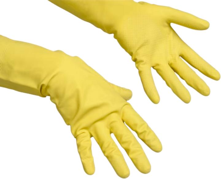 Produktbild Vileda Gummihandschuh Contract S Naturlatex gelb 2 St./Pack. (S)