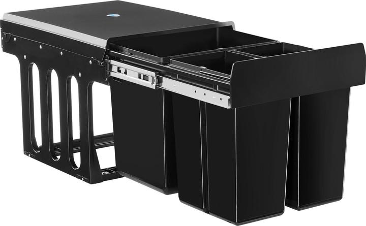 Actual product image tectake Abfallsammler Ashlyn, 3-fach Trennung, 31L, Teleskopschienen (31 l)