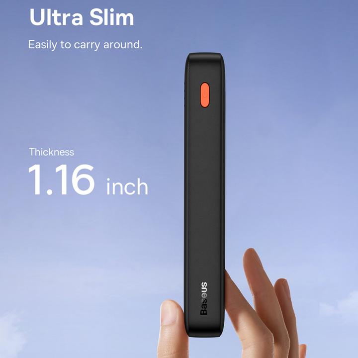Actual product image Baseus Airpow 20000mAh 20W powerbank (black) (20000 mAh, 20 W, 74 Wh)
