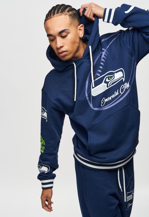 Produktbild Recovered Re:covered Fleece Hoody - PATCHES Seattle Seahawks - XXL (XXL)