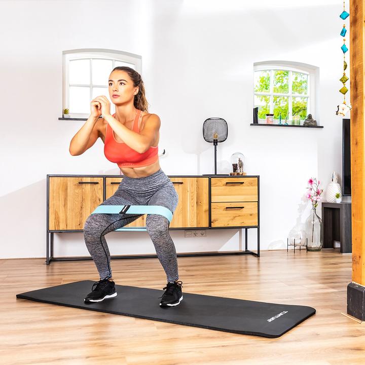 Produktbild Tunturi Textil Resistance Band Widerstandsbänder 3er Set (0.30 m, Mittel, Stark, Leicht)