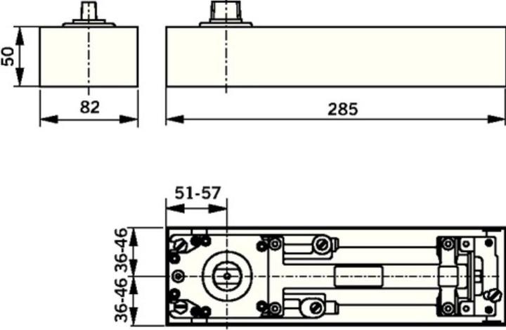 Immagine prodotto Dormakaba Chiudeporta da pavimento DORMA BTS 75 V (Porta camera, Oggetto porta, Interno)