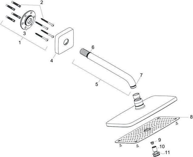 Produktbild hansgrohe HG Kopfbrause RAINDANCE DN 15 m Br 240mm E 360 AIR 1jet 360x190m (1 Strahlarten, 18 l/min)
