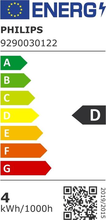 Energie-Label Philips LED Lampe (E14, 3.40 W, 470 lm, 1 x, D)