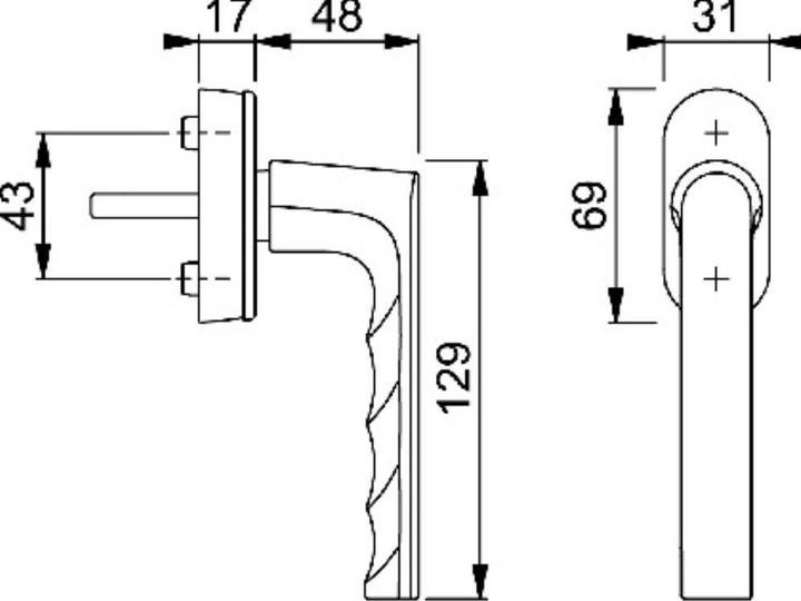 Produktbild Hoppe SecuForte 0700/UD9020 Hamburg (Fenstergriffe)
