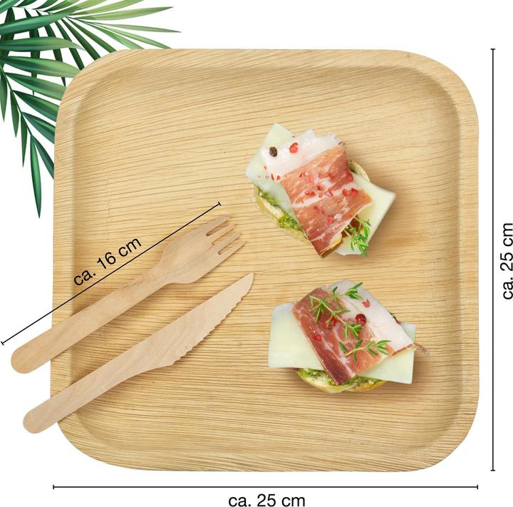 Actual product image Moritz & Moritz Palm leaf dishes (25 x)