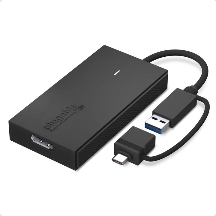 Plugable USB3 USBC DP Graphics Adapter (USB Typ-C, USB-A, 1.50 cm)