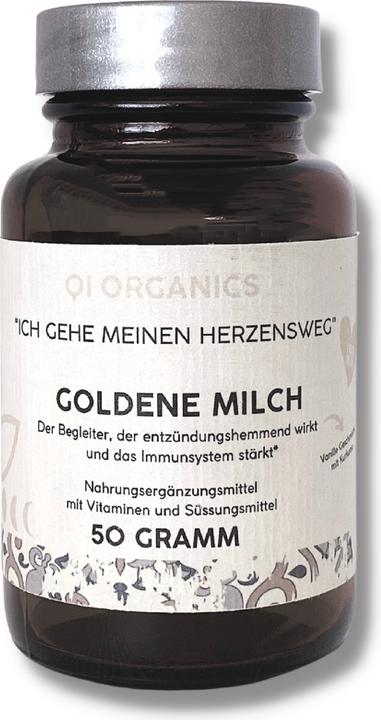 Produktbild QI Organics Goldene Milch Pulver - Entzündungshemmend & Immunsystem (Pulver, 50 g)