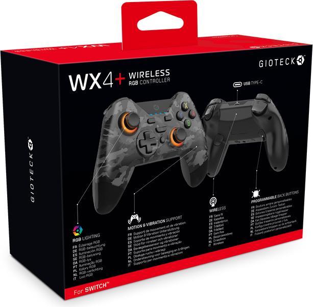 Actual product image Gioteck WX4+ Wireless RGB Controller (Switch OLED, Switch)
