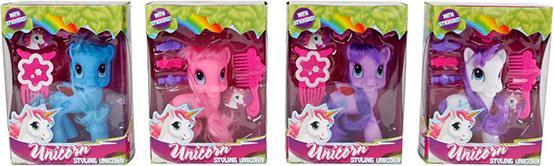 Actual product image Unico Unicorn play figure with hair accessories and stickers