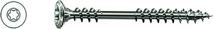 Produktbild Spax Fassadenschraube 4,5 x 70 mm 100 Stk. Edelstahl A2 ( 25470004507022 ) Fixiergewinde Mini Linse (100 Schrauben pro Stück)