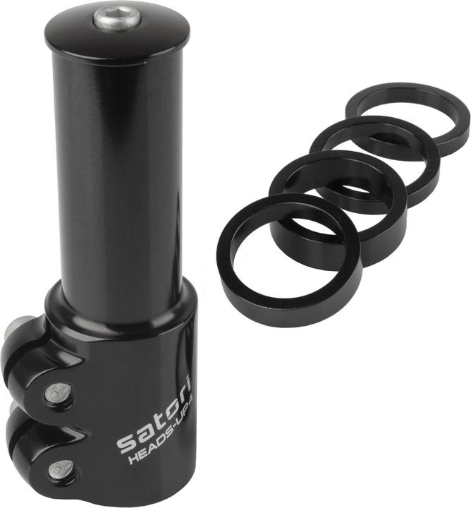 Actual product image Messingschlager Satori - Height adapter for Ahead stem - Heads-Up4 (Black) (1 mm, 203.20 mm)