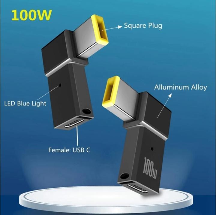 Image du produit PowerGuard Adaptateur de chargeur USB-C vers Lenovo Square Notebook Charger (10.5 x 4.2mm) (100 W)