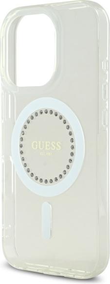 Immagine prodotto Guess GUHMP16XPFTDTEH iPhone 16 Pro Max 6,9" biały/bianco custodia rigida IML Strass MagSafe (Apple iPhone 16 Pro Max)