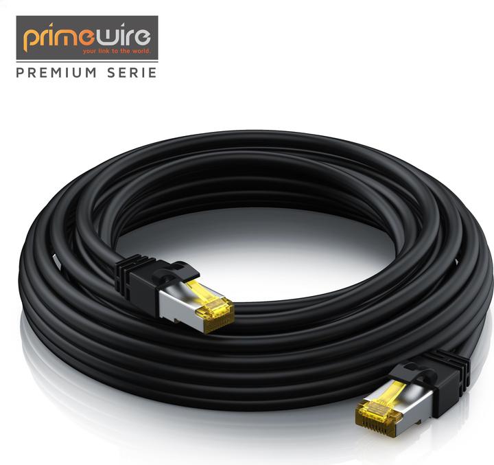Produktbild Primewire CAT.7 Netzwerkkabel - Ethernet Gigabit Lan Kabel RJ45 - 10 Gbit/s - Patchkabel - komp. CAT.6 CAT.8 (S/FTP, PiMF, CAT7, 25 m)