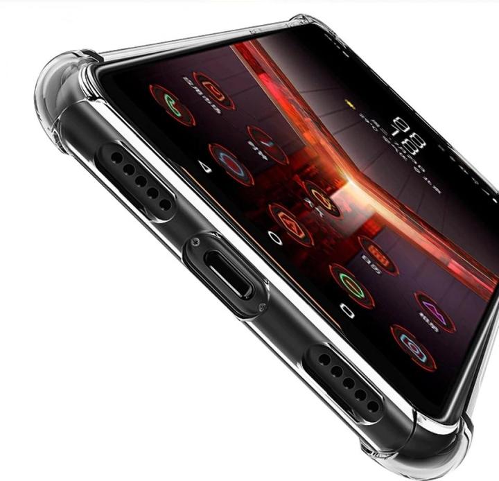 Actual product image Screenguard Asus ROG Phone 3 Cover Crystal Soft Airbag Bumper (Asus ROG Phone)