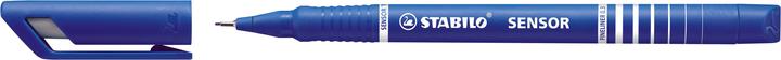 Produktbild STABILO SENSOR F Finliner mit gefederter Spitzer (Blau, 1 x)