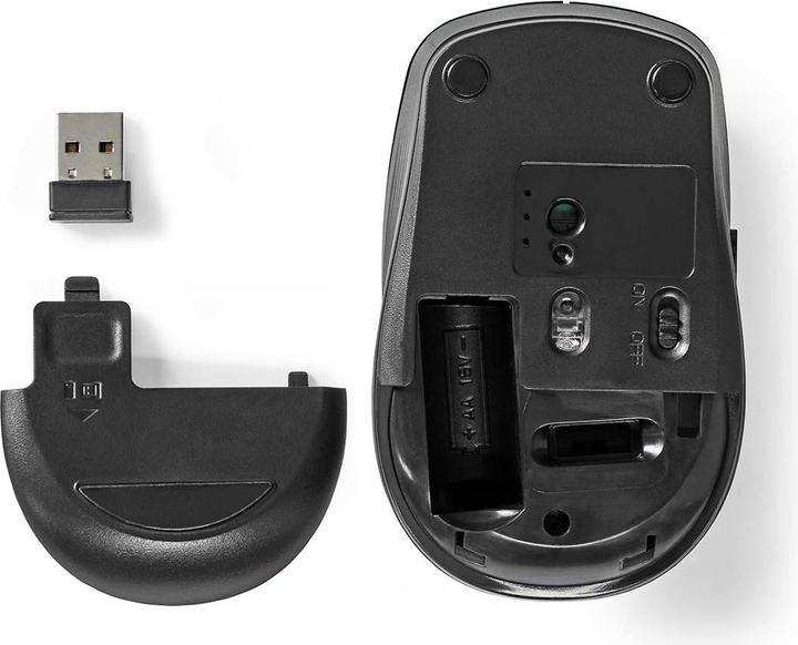 Produktbild Nedis Mouse | Drahtlos | 800 / 1200 / 1600 dpi | Einstellbar DPI | Anzahl Knöpfe: 6 | Rechtshändig (Kabellos)