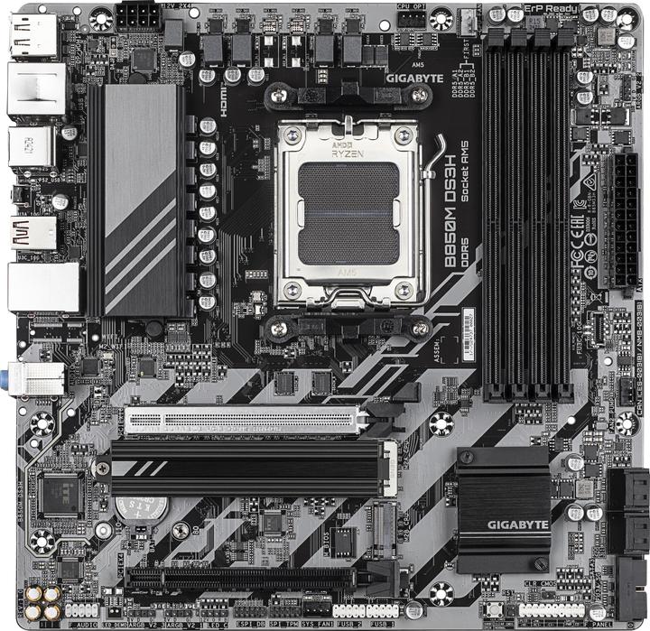 Image du produit Gigabyte B850M DS3H (AM5, AMD B850, mATX)