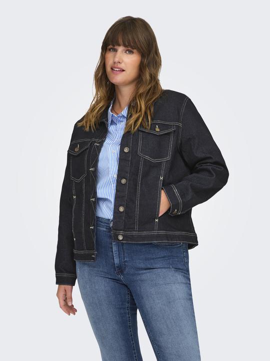 Actual product image Only Fly-away collar cuffs with button jacket denim jacket (44)