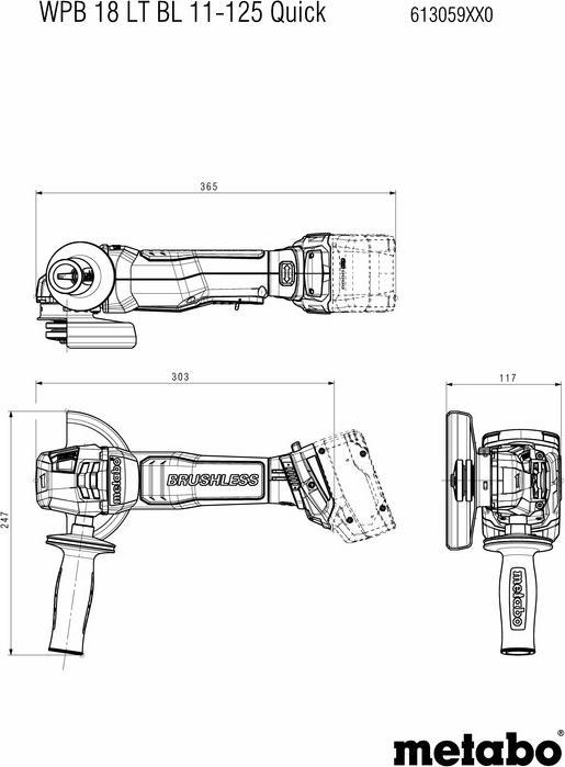 Image du produit Metabo WPB 18 LT BL 11-125 Quick (125 mm)