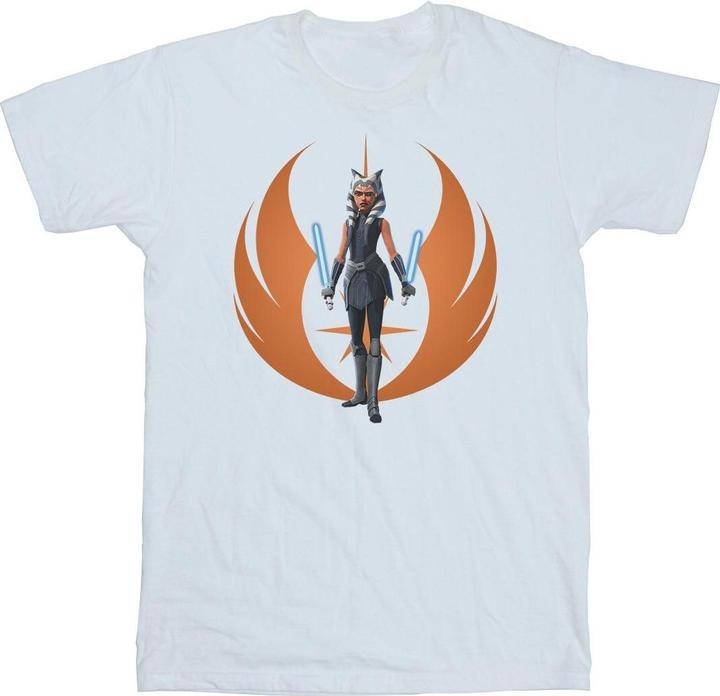 Actual product image Star Wars Mens Clone Wars Ahsoka Rebel Pose T-Shirt (3XL)