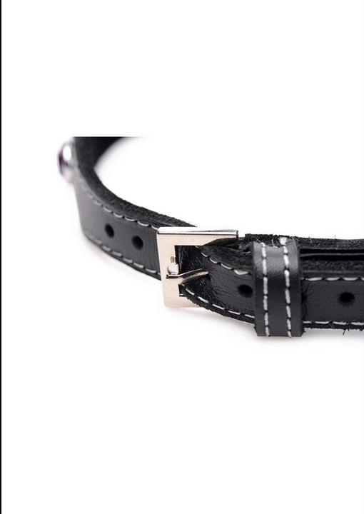 Actual product image Master Series Royal Vixen Leather Collar with Rhinestones