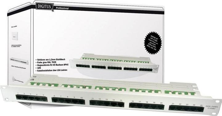 Image du produit Digitus Panneau 19 pouces CAT 3 ISDN 25 ports