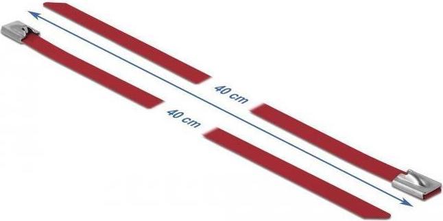 Produktbild Delock Edelstahlkabelbinder 400x7,9 10 Stk. (Metallkabelbinder, 400 mm, 10 Stk.)